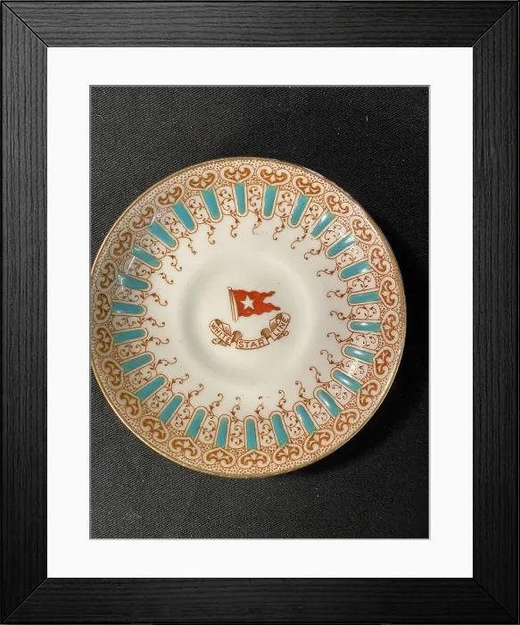 Framed Print : White Star Line - First Class Wisteria saucer Framed Print : White Star Line - First Class Wisteria saucer