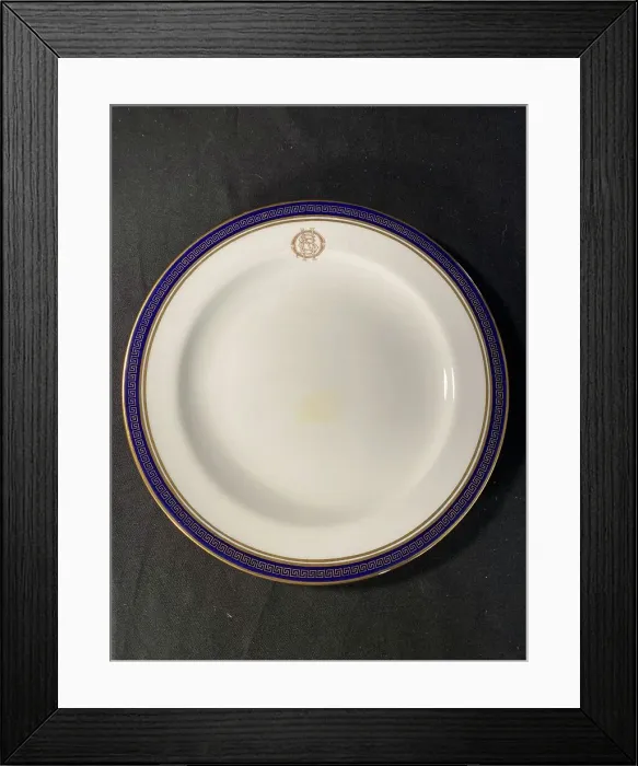 Framed Print : White Star Line - Copeland Spode blue and white dinner plate Framed Print : White Star Line - Copeland Spode blue and white dinner plate