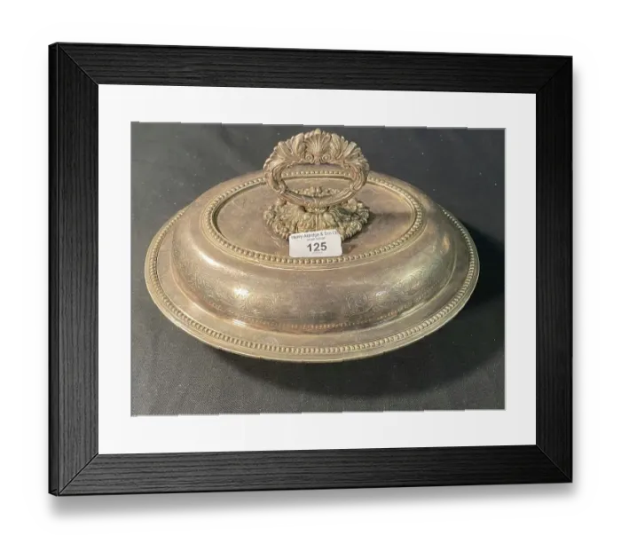 Framed Print : White Star Line - silver plated tureen and cover Framed Print : White Star Line - silver plated tureen and cover