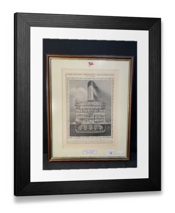 Framed Print : White Star Line, RMS Olympic - framed print Framed Print : White Star Line, RMS Olympic - framed print