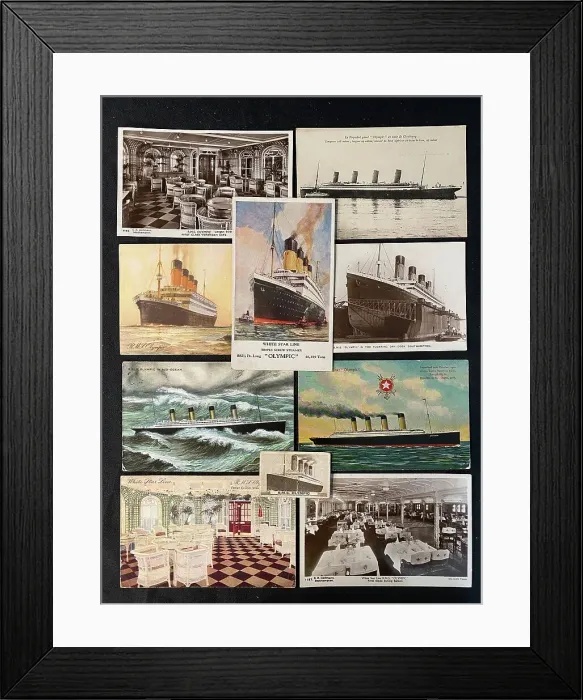 Framed Print : White Star Line, RMS Olympic - ten assorted postcards Framed Print : White Star Line, RMS Olympic - ten assorted postcards