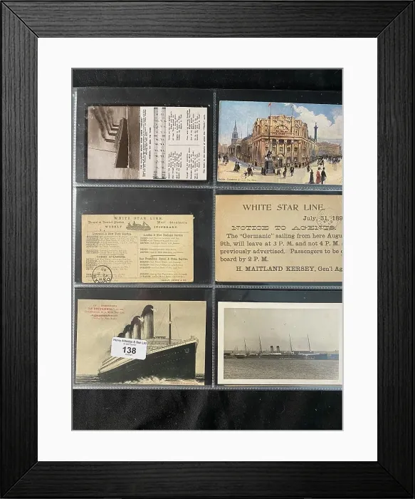 Framed Print : White Star Line - six assorted postcards Framed Print : White Star Line - six assorted postcards