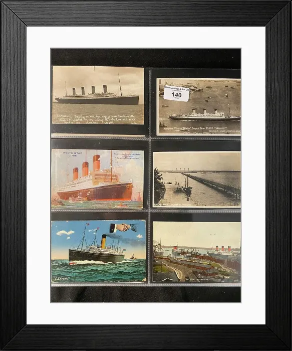 Framed Print : White Star Line - six assorted postcards Framed Print : White Star Line - six assorted postcards