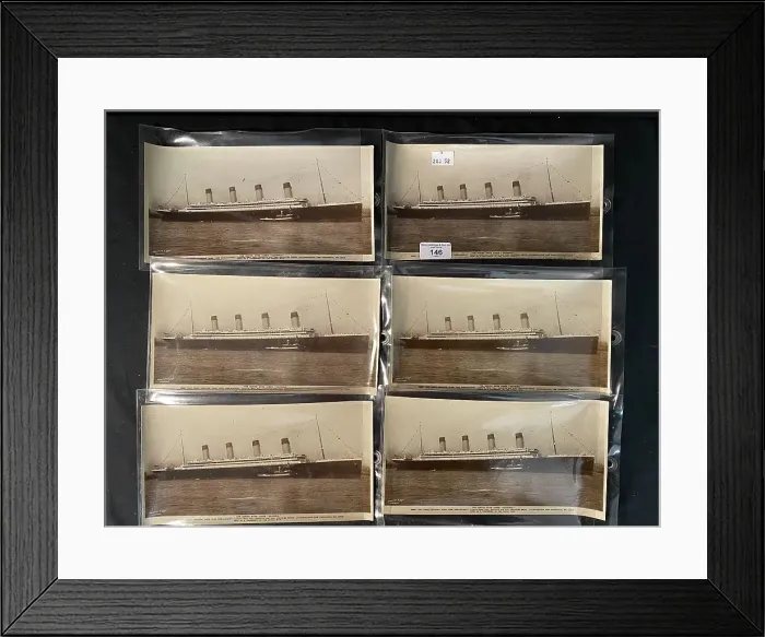 Framed Print : White Star Line, RMS Olympic - six bookpost postcards Framed Print : White Star Line, RMS Olympic - six bookpost postcards