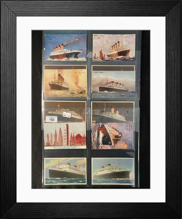 Framed Print : White Star Line - ten assorted colour postcards Framed Print : White Star Line - ten assorted colour postcards