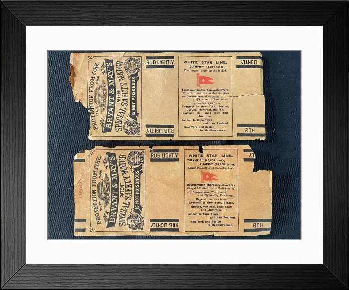 Framed Print : White Star Line, Bryant & May match labels Framed Print : White Star Line, Bryant & May match labels