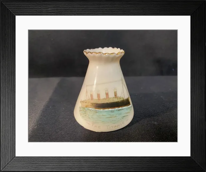 Framed Print : White Star Line, RMS Titanic - commemorative vase Framed Print : White Star Line, RMS Titanic - commemorative vase