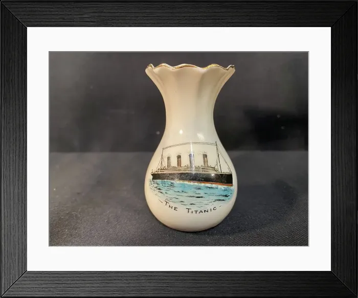 Framed Print : White Star Line, RMS Titanic - commemorative vase Framed Print : White Star Line, RMS Titanic - commemorative vase