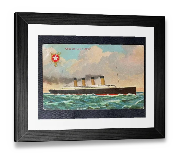 Framed Print : Titanic postcard from passenger and victim Alfonzo Meo Framed Print : Titanic postcard from passenger and victim Alfonzo Meo