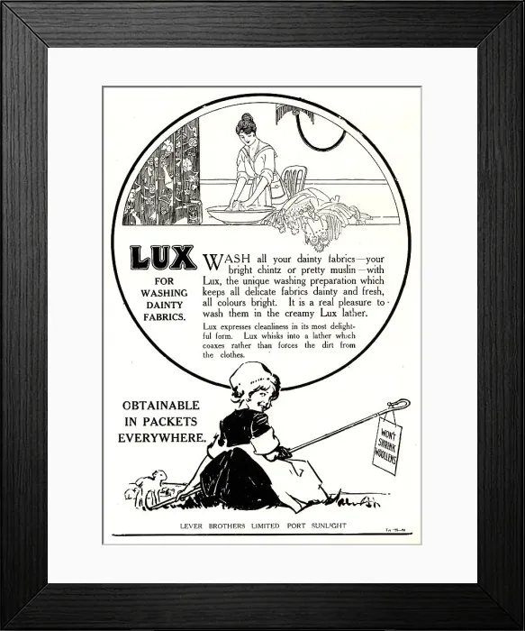 Framed Print : Lever Brothers Lux Advertisement Framed Print : Lever Brothers Lux Advertisement