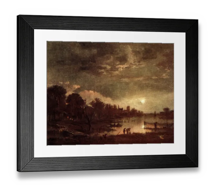 Framed Print : Moonlight Scene Framed Print : Moonlight Scene