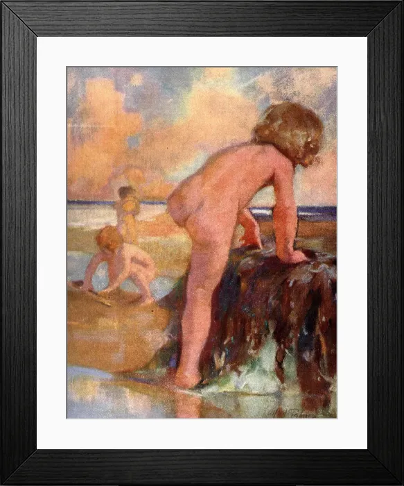 Framed Print : Children At The Beach Framed Print : Children At The Beach