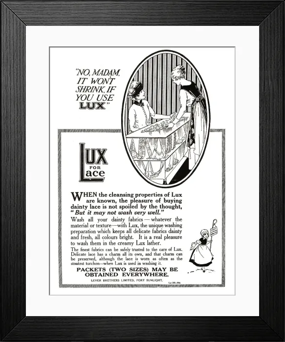Framed Print : Lux Advertisement Framed Print : Lux Advertisement
