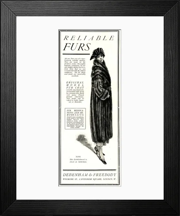 Framed Print : Debenham and Freebody Advertisement Framed Print : Debenham and Freebody Advertisement