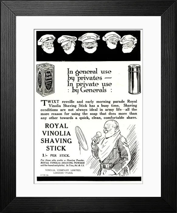 Framed Print : Royal Vinolia Advertisement Framed Print : Royal Vinolia Advertisement