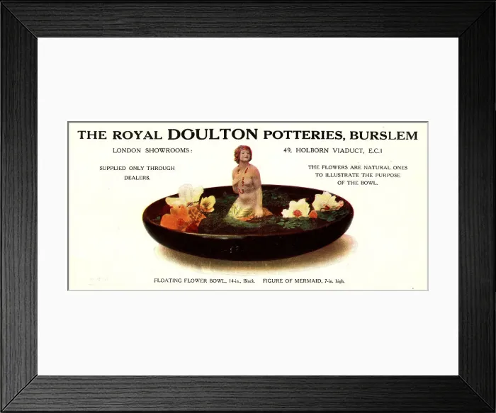 Framed Print : Royal Doulton Advertisement Framed Print : Royal Doulton Advertisement