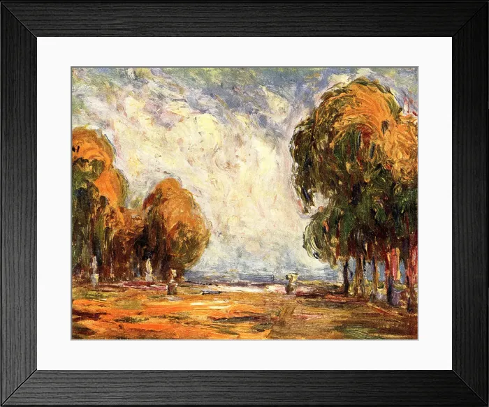 Framed Print : Landscape. A landscape oil painting, using characteristic movements of brushwork to try Framed Print : Landscape. A landscape oil painting, using characteristic movements of brushwork to try