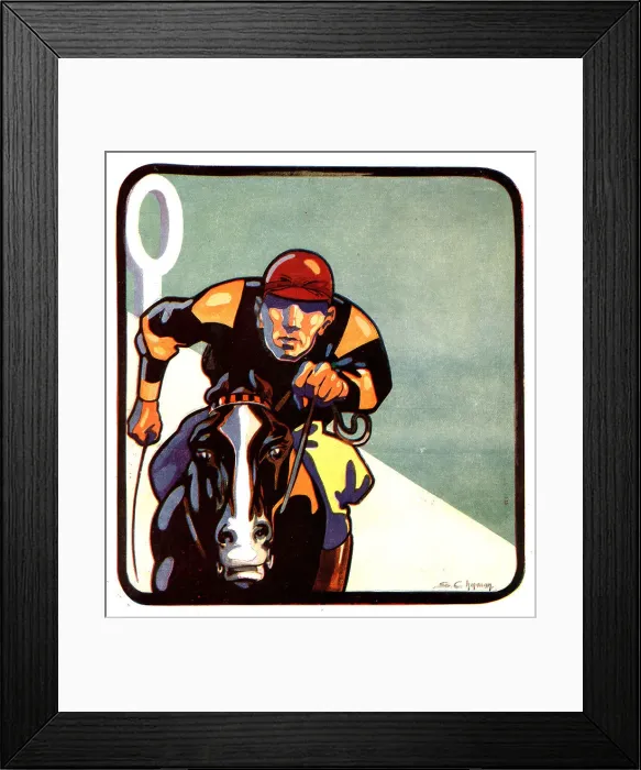 Framed Print : Horseracing Poster Framed Print : Horseracing Poster