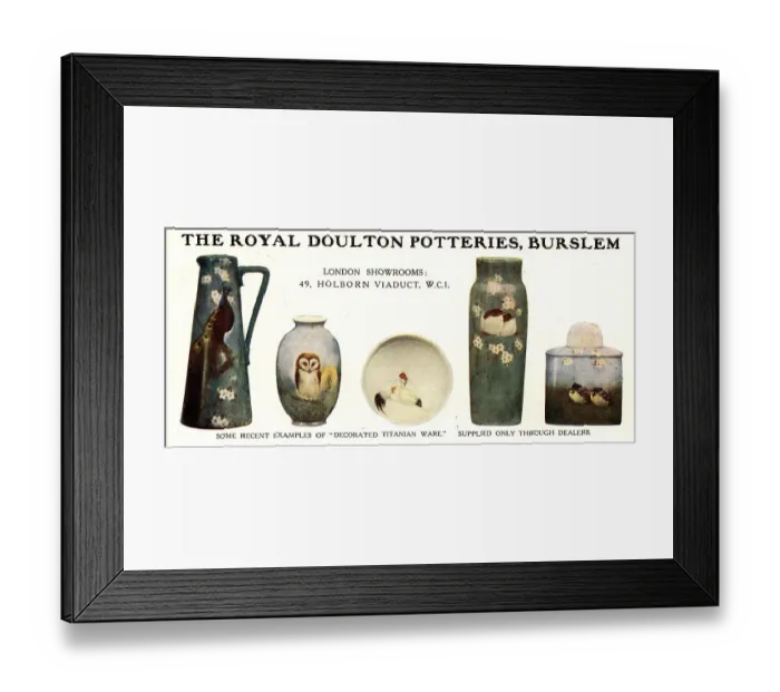 Framed Print : Royal Doulton Advertisement Framed Print : Royal Doulton Advertisement