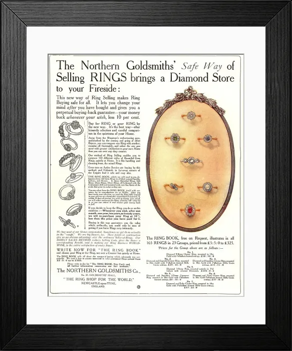 Framed Print : The Northern Goldsmiths Advertisement Framed Print : The Northern Goldsmiths Advertisement