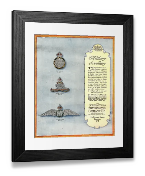 Framed Print : The Goldsmiths and Silversmiths Advertisement Framed Print : The Goldsmiths and Silversmiths Advertisement