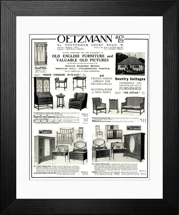 Framed Print : Oetzmann Advertisement Framed Print : Oetzmann Advertisement