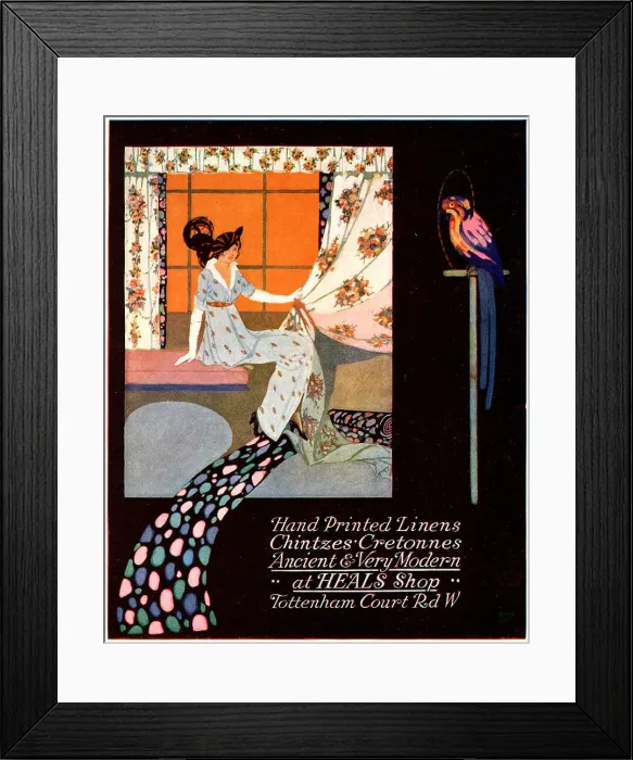 Framed Print : Heal's Shop Advertisement Framed Print : Heal's Shop Advertisement