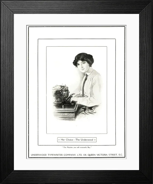 Framed Print : Underwood Advertisement Framed Print : Underwood Advertisement