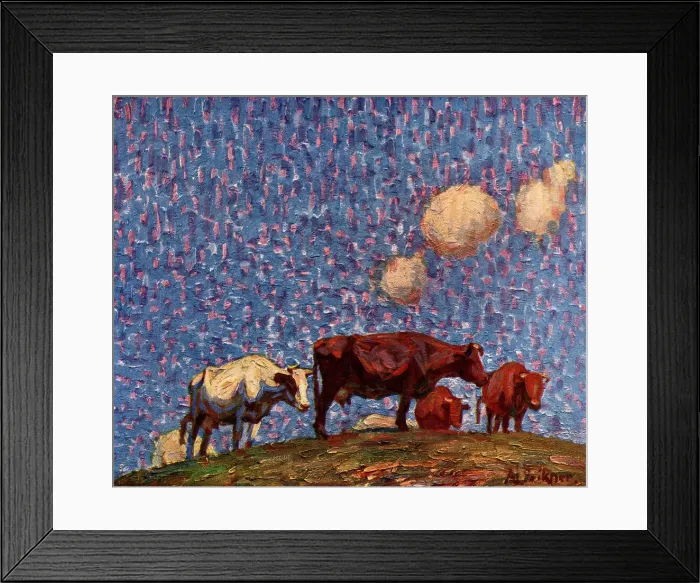 Framed Print : Cows On Hill Framed Print : Cows On Hill