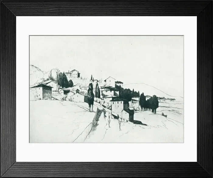 Framed Print : Fiesole. A landscape artwork of the town of Fiesole Framed Print : Fiesole. A landscape artwork of the town of Fiesole