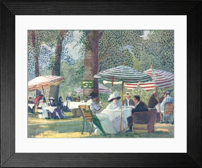 Framed Print : Outdoor Park Dining Framed Print : Outdoor Park Dining