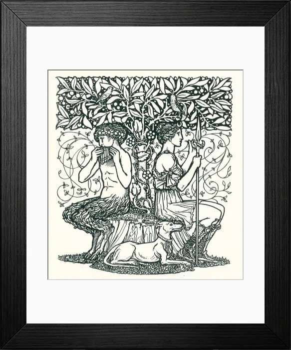 Framed Print : Faun with Panpipes
