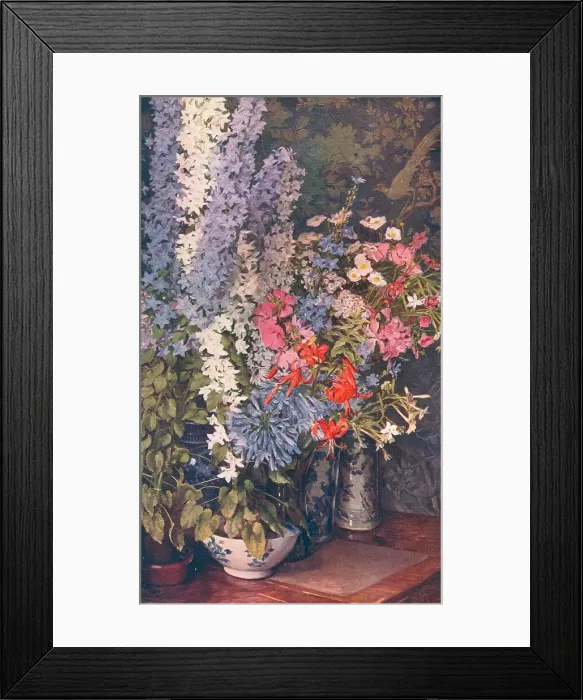 Framed Print : Still Life Blue and White