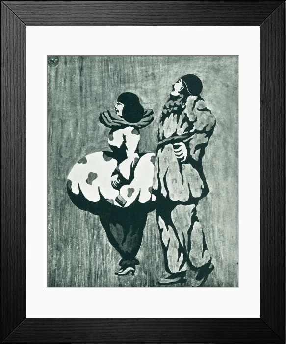 Framed Print : Clown Couple Framed Print : Clown Couple