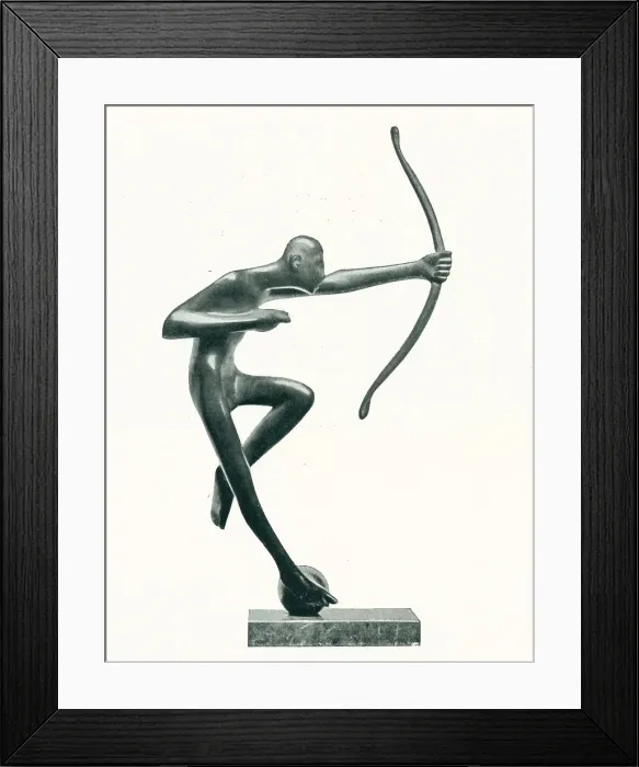 Framed Print : LArcher. A sculpture showing the flexible form of an archer Framed Print : LArcher. A sculpture showing the flexible form of an archer