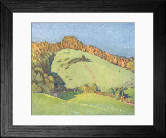 Framed Print : Steep. A landscape painting of an extremely steep hillside Framed Print : Steep. A landscape painting of an extremely steep hillside