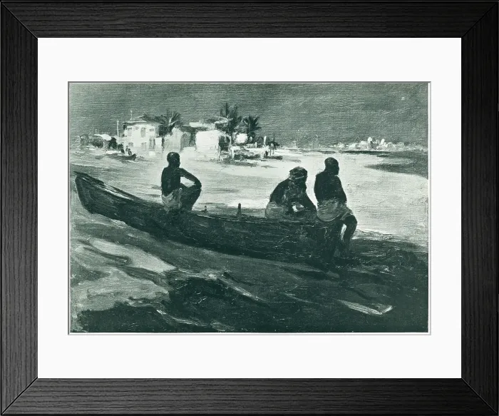 Framed Print : Zanzibar. A painting of three natives by the Island of Zanzibar, also known as Unguja Framed Print : Zanzibar. A painting of three natives by the Island of Zanzibar, also known as Unguja