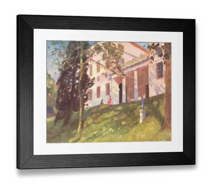 Framed Print : Garden Bank Framed Print : Garden Bank