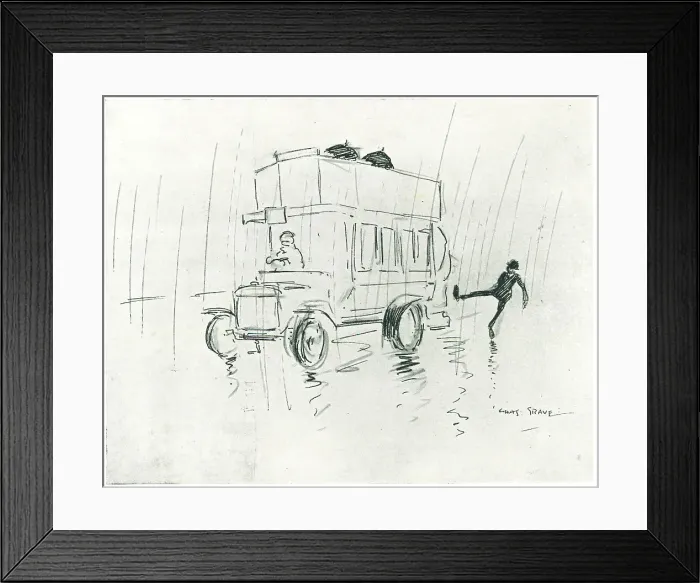 Framed Print : Rain And A Motor Bus Framed Print : Rain And A Motor Bus