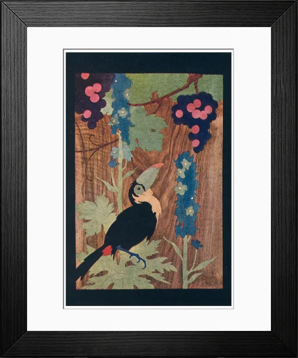 Framed Print : Toucan With Flowers Framed Print : Toucan With Flowers