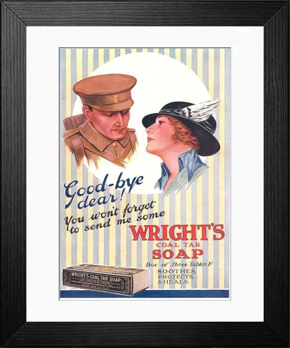 Framed Print : Wright's Coal Tar Soap Advertisement Framed Print : Wright's Coal Tar Soap Advertisement
