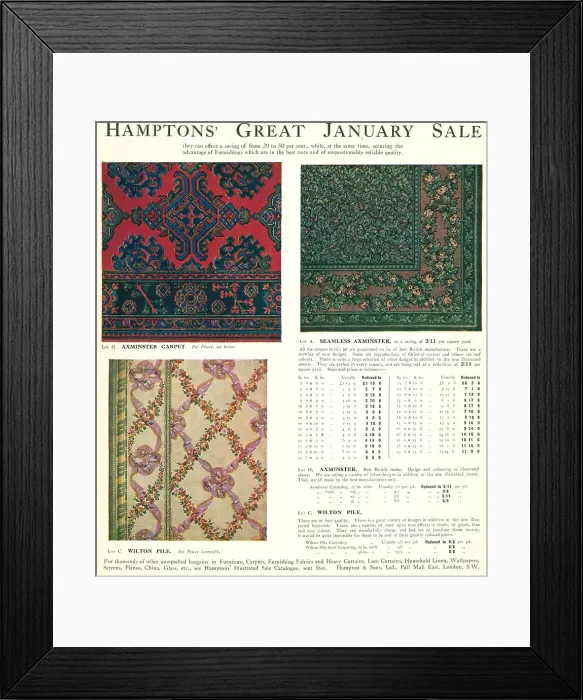 Framed Print : Hampton and Sons Advertisement Framed Print : Hampton and Sons Advertisement
