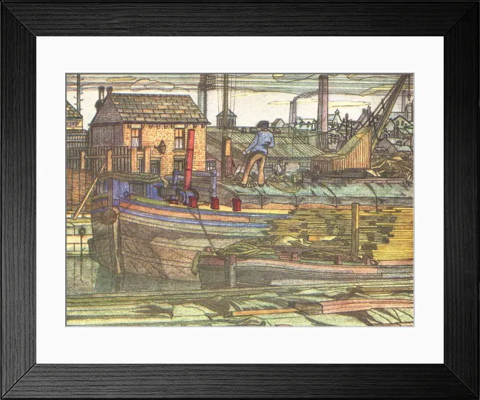 Framed Print : Industrial Dock Framed Print : Industrial Dock