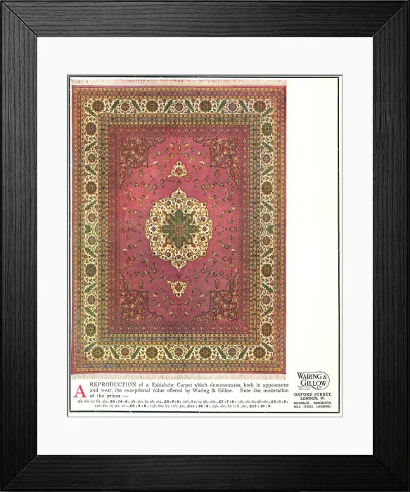 Framed Print : Waring and Gillow Advertisement Framed Print : Waring and Gillow Advertisement
