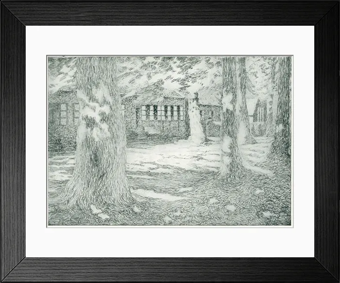 Framed Print : Village Street in Flanders Framed Print : Village Street in Flanders
