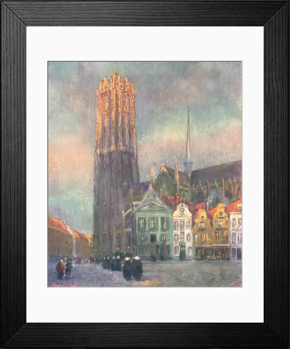 Framed Print : Vespers. This painting depicts a following of religious figures wearing Framed Print : Vespers. This painting depicts a following of religious figures wearing