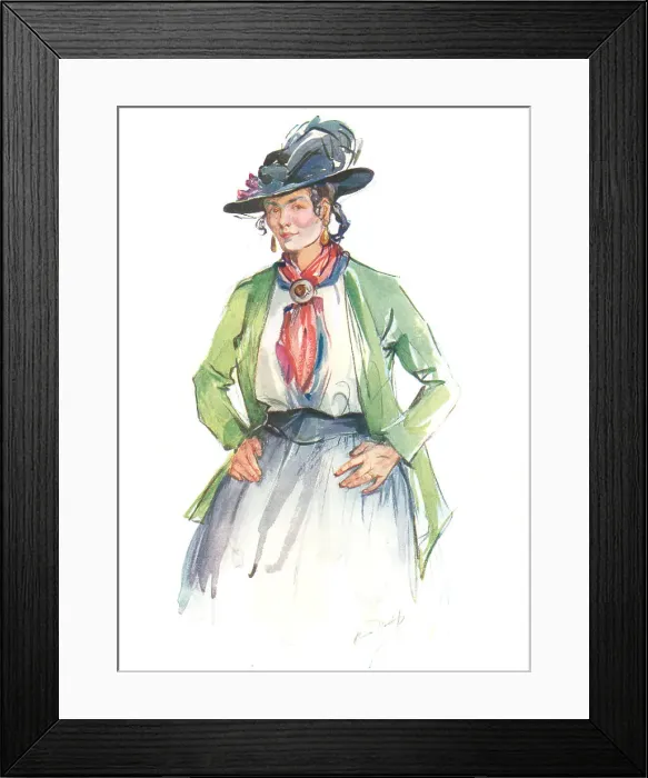 Framed Print : Fashionable Lady Framed Print : Fashionable Lady