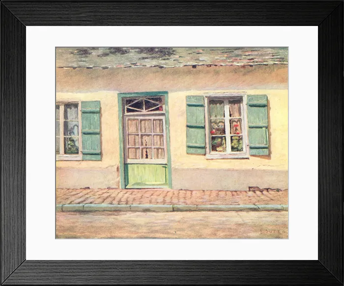 Framed Print : Green Window Shutters Framed Print : Green Window Shutters