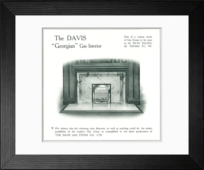 Framed Print : The Davis Gas Stove Co. Advertisement Framed Print : The Davis Gas Stove Co. Advertisement