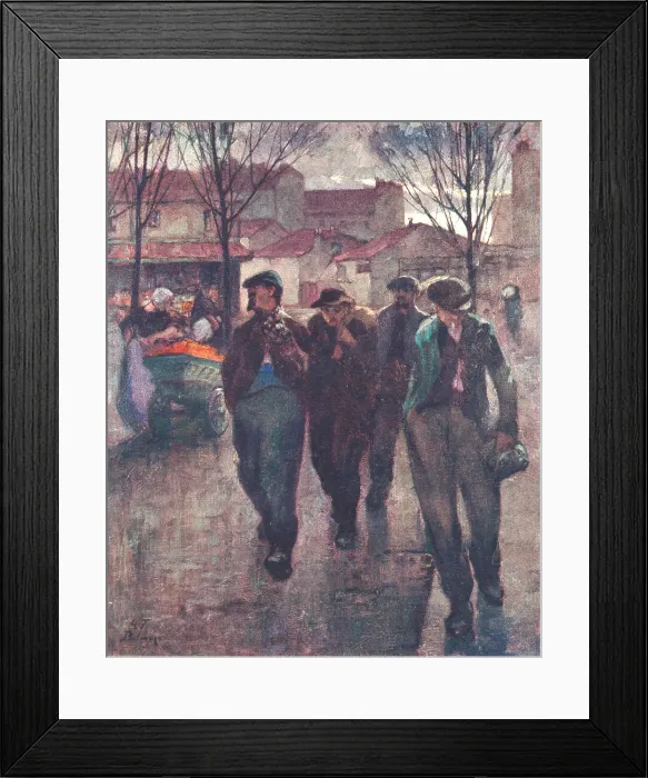 Framed Print : Workmen Walking Framed Print : Workmen Walking